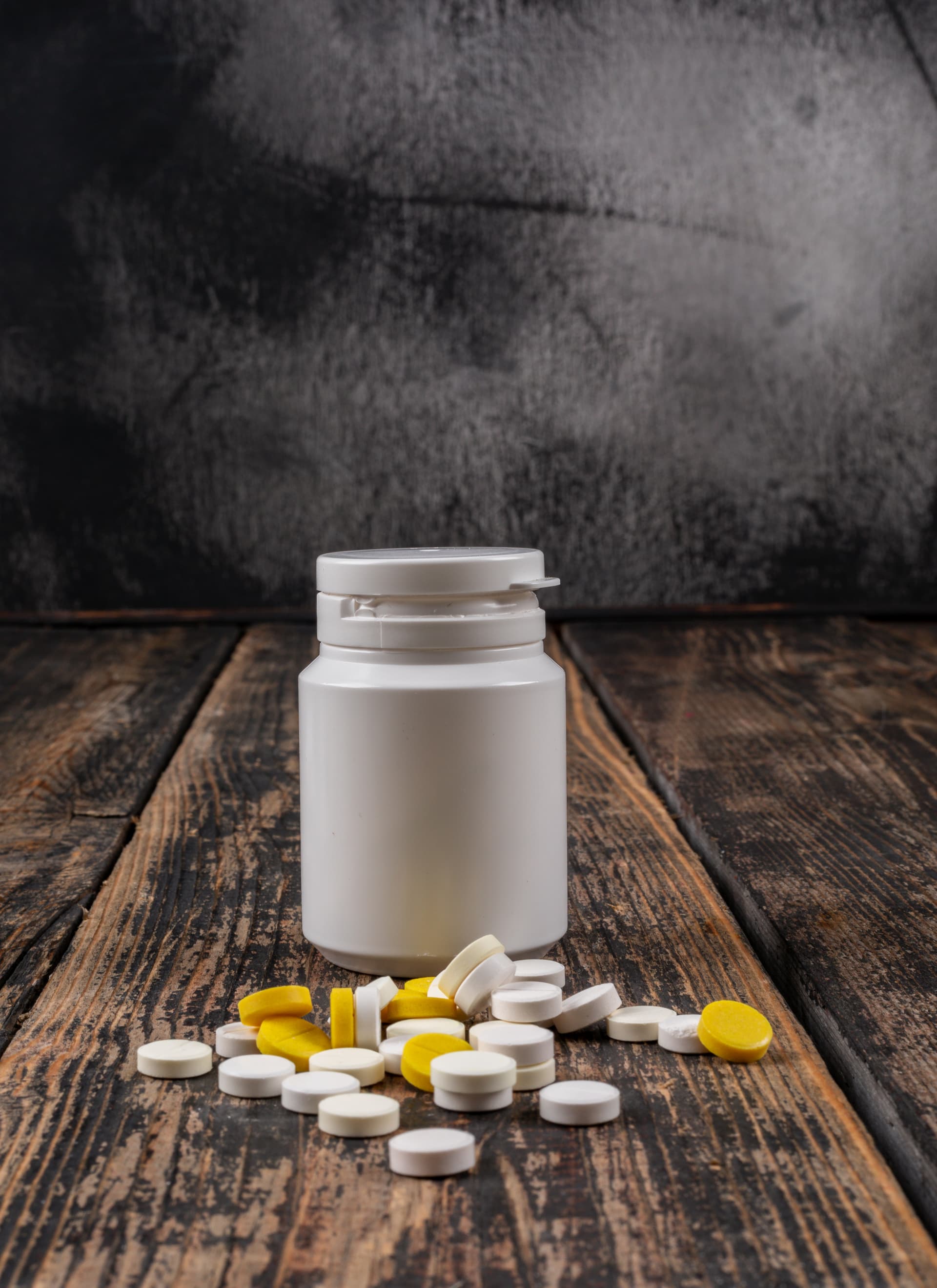 Custom label supplement bottle