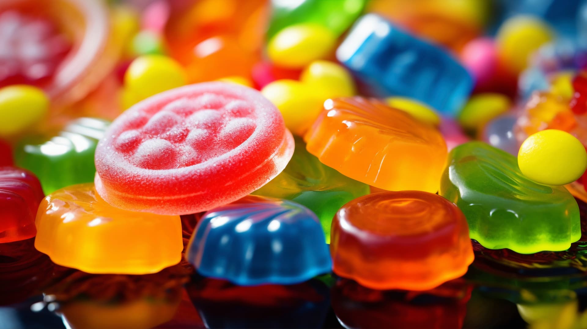 Colorful nutraceutical gummies manufactured in New York