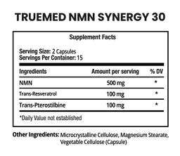 NMN, Trans-Resveratrol & Trans-Pterostilbene Blend 30 Count image 2