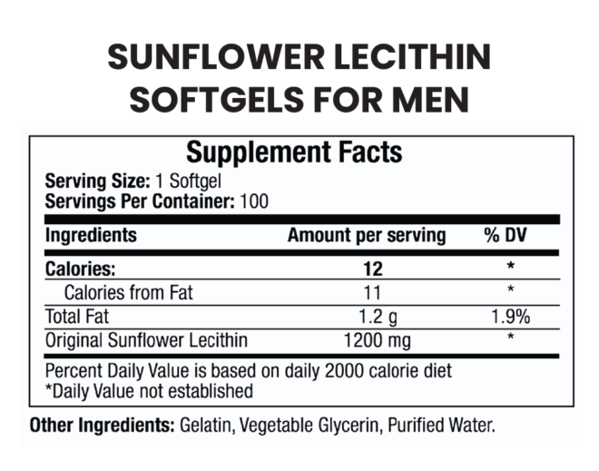 Sunflower Lecithin Softgels for Men - Image 2
