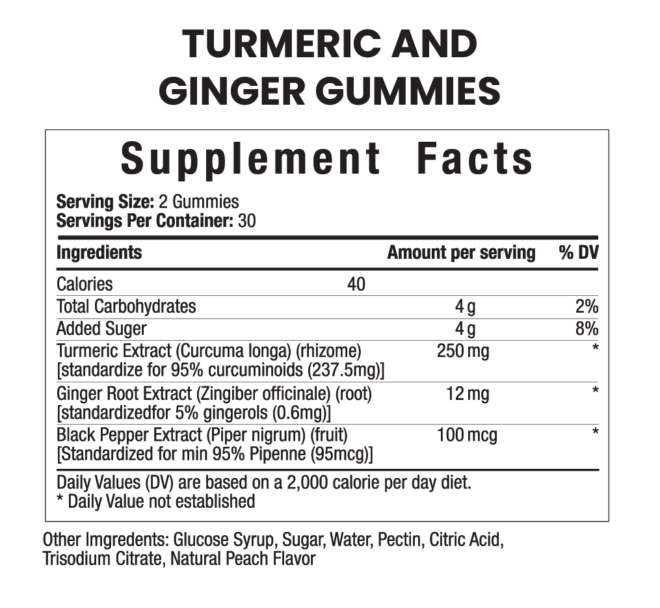Turmeric and Ginger Gummies - Image 2