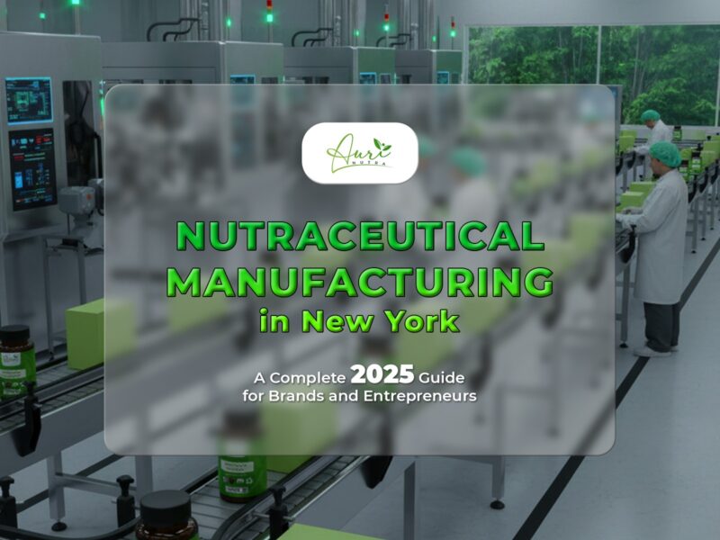 2025 Guide to Nutraceutical Manufacturing in New York for supplement brands and entrepreneurs by Auri Nutra.